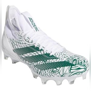 Adidas Men US 10.5 Adizero Impact Exotic Speed Lace Football Cleats White Green